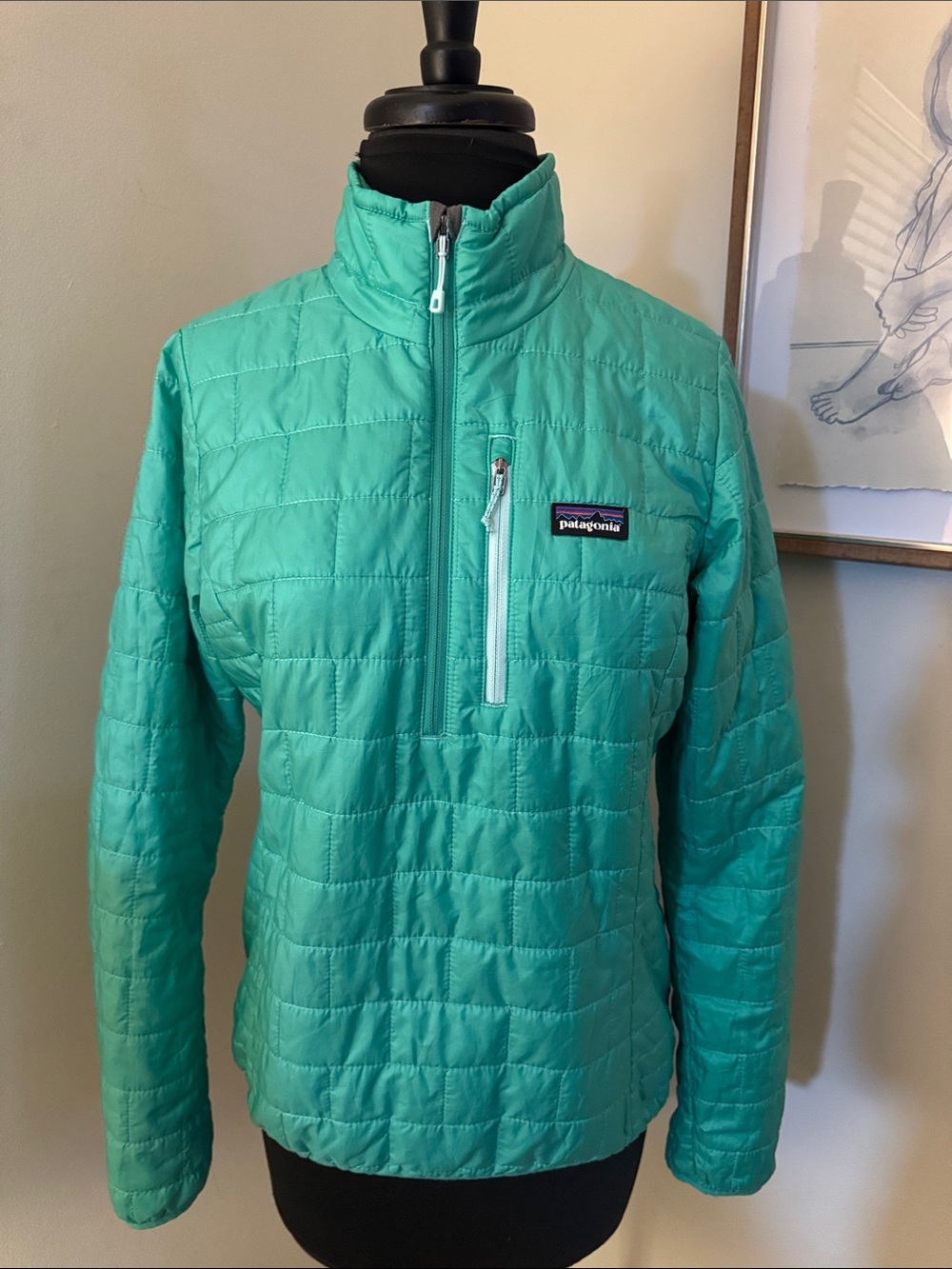 Patagonia | Women's Nano Puff Green Pullover -Small